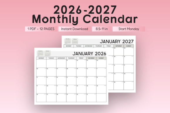 Download 2026–2027 Monthly Planner Landscape (MS) - Planner Collection