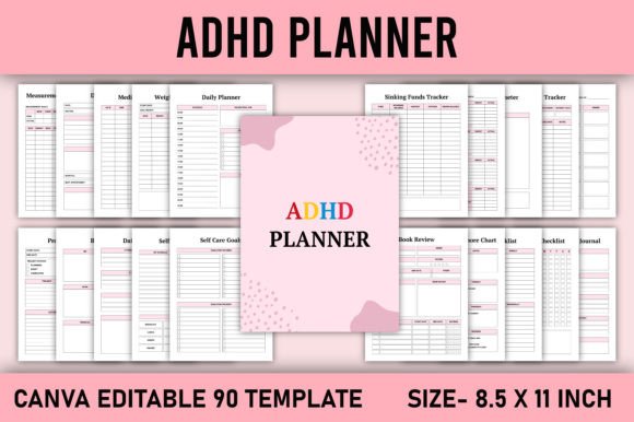 Download ADHD Planner Canva Template - Planner Collection