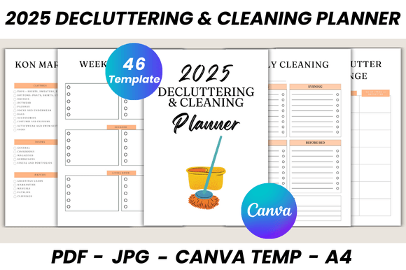 Download 2025 Decluttering &amp; Cleaning Planner - Planner Collection