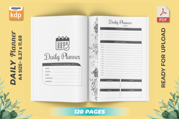 Download Daily Planner KDP Interior - Printable - Planner Collection
