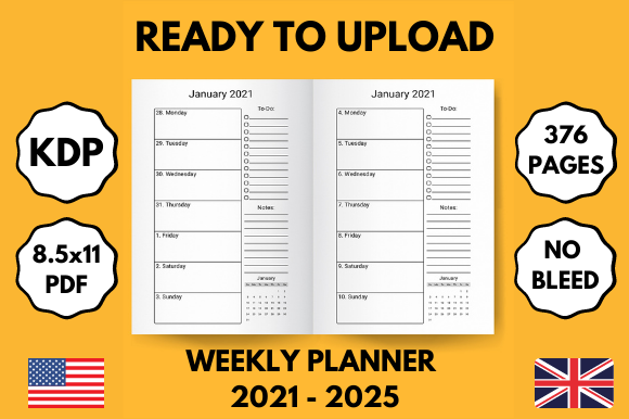 Download 2021-2025 - 5 Years Planner - 8.5x11 - Planner Collection
