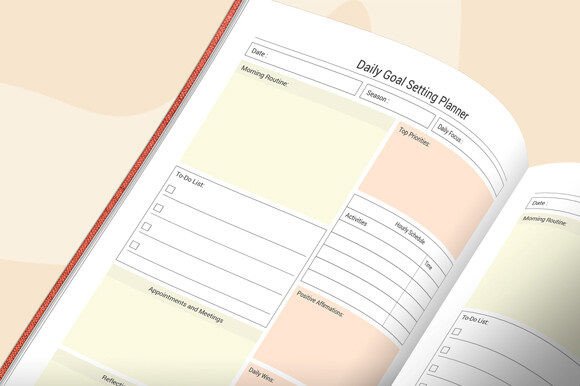 Download Daily Goal Setting Planner Kdp Interior - Planner Collection