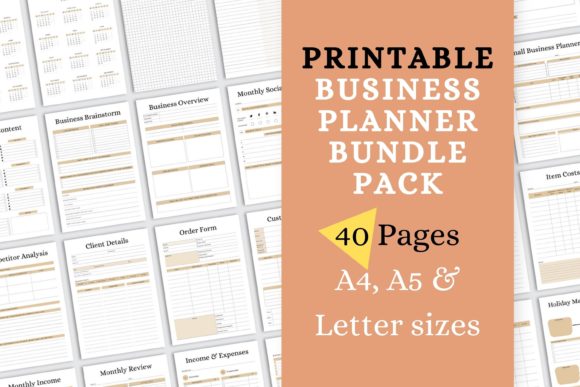 Download Printable Business Planner Bundle Vol.12 - Planner Collection