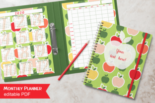 Download Colorful Apples Undated Monthly Planner - Planner Collection
