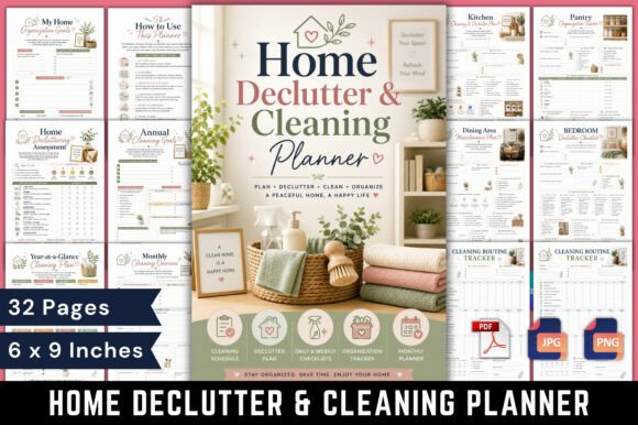 Download Home Declutter &amp; Cleaning Planner - Planner Collection