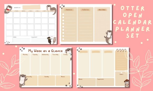 Download Otter Undated Monthly &amp; Weekly Planner - Planner Collection