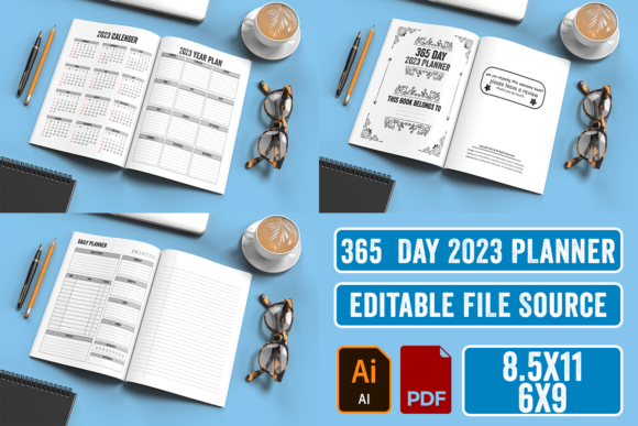 Download 365 Day | 2023 Planner KDP Interior - Planner Collection