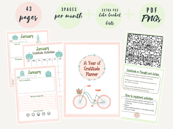 Download Gratitude Planner Daily Monthly - Planner Collection