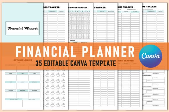 Download Editable Financial Planner for Canva - Planner Collection