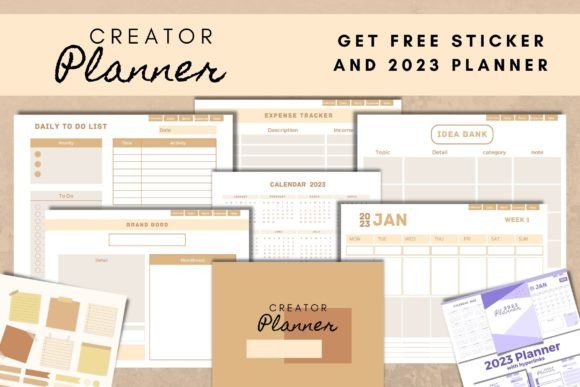 Download Undated Creator Planner with Hyperlinks - Planner Collection