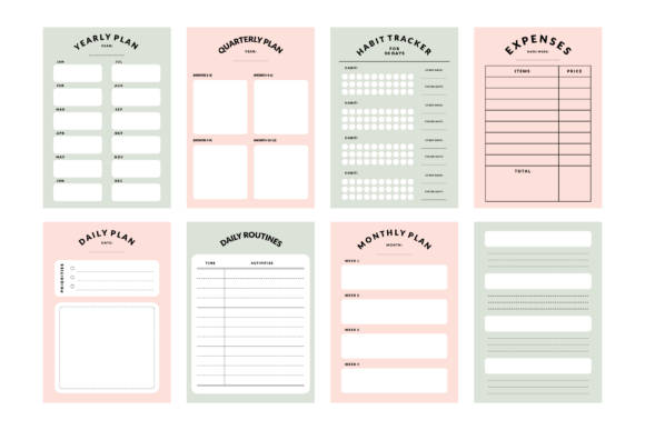 Download Printable Planner &amp; Notepad Template Set - Planner Collection