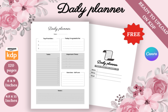 Download FREE KDP Interior Daily Planner - Planner Collection
