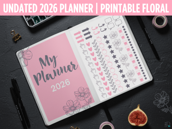 Download Undated 2026 Planner | Printable Floral - Planner Collection