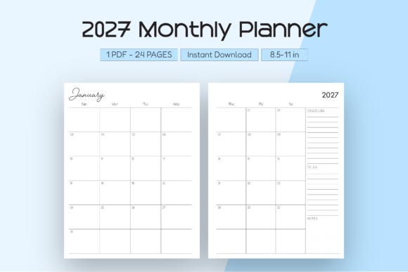 Download 2027 Monthly Planner - Planner Collection