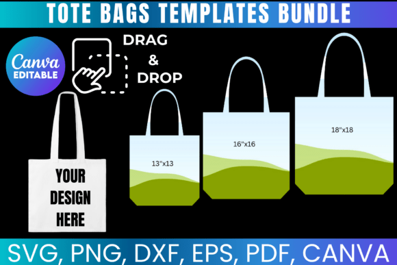 Download Tote Bags Templates Bundle, Gift Bag - Gift Collection