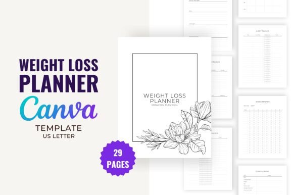 Download Weight Loss Planner | Canva Template - Planner Collection