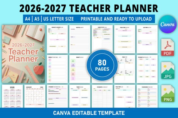 Download Editable 2026-2027 Teacher Planner - Planner Collection