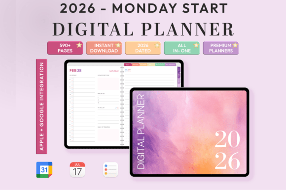 Download All-in-One Digital Planner 2026 - Monday - Planner Collection