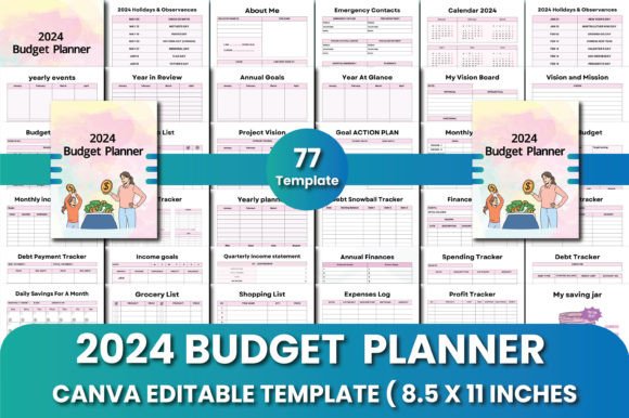 Download 2024 Budget Planner Canva Templates - Planner Collection
