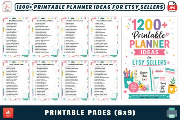 Download 1200+ Printable Planner Ideas for Etsy - Planner Collection