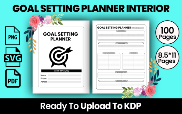 Download GOAL SETTING PLANNER KDP INTERIOR - Planner Collection