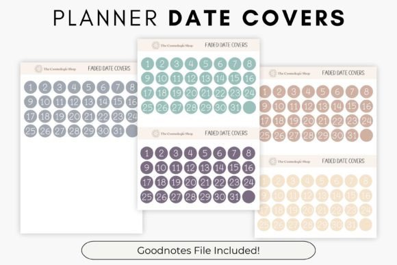 Download Faded Printable Planner Date Covers - Planner Collection