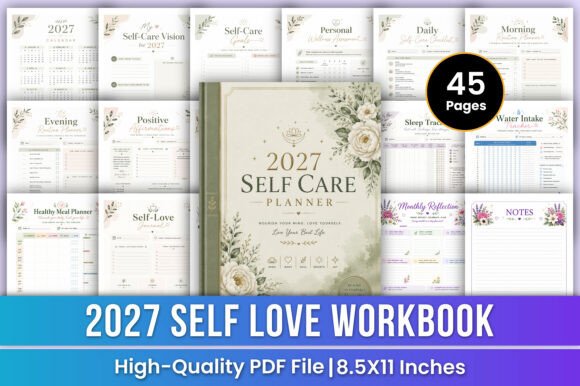 Download 2027 Self Care Planner | Wellness - Planner Collection