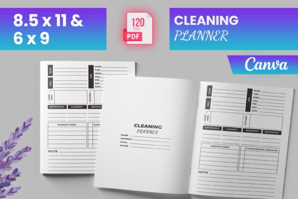 Download Cleaning Planner Canva (KDP) - Planner Collection