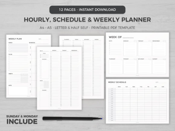 Download Weekly Planner, Bundle Planner, TOS_128 - Planner Collection