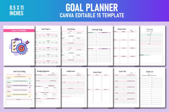 Download Goal Planner Canva KDP - Planner Collection