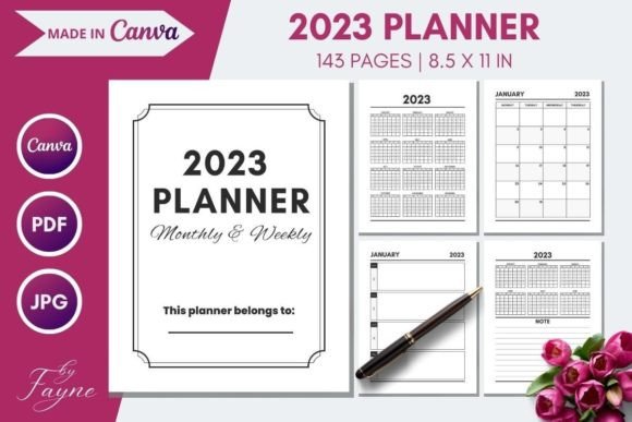 Download 2023 Monthly &amp; Weekly Planner | KDP - Planner Collection