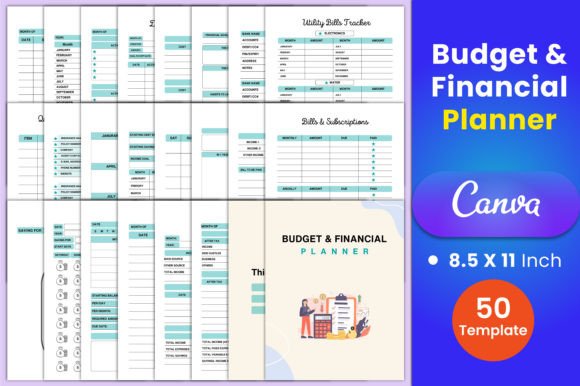 Download Budget &amp; Financial Planner Canva - Planner Collection