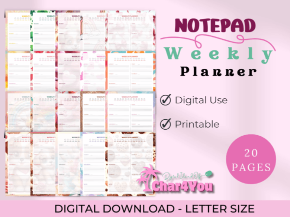 Download Digital Notepad Weekly Planner - Planner Collection
