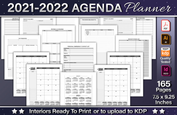 Download 2021-2022 Agenda Planner Template - Planner Collection