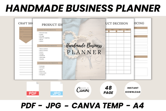 Download Handmade Business Planner Canva Template - Planner Collection
