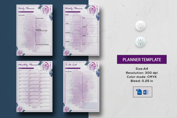 Download Daily , Weekly, Monthly Planner Template - Planner Collection