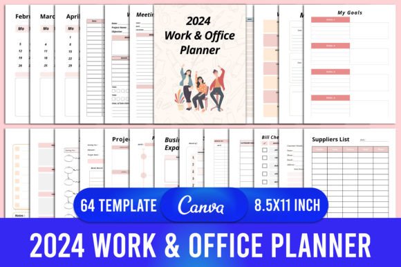 Download 2024 Work &amp; Office Planner Canva - Planner Collection