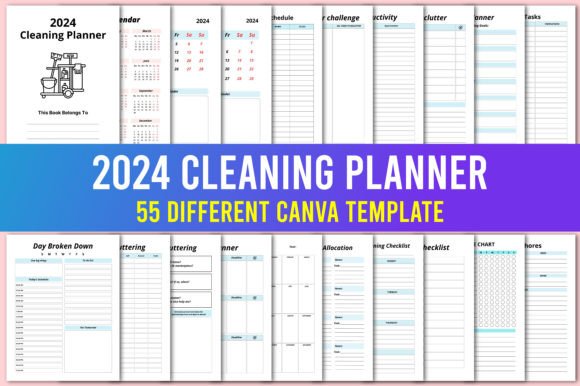 Download 2024 Cleaning Planner with Canva KDP - Planner Collection