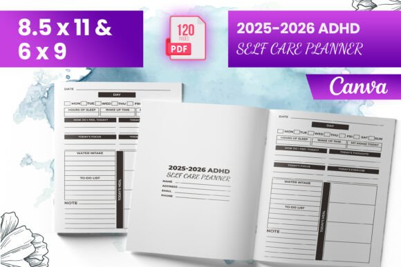 Download 2025-2026 ADHD Self Care Planner (KDP) - Planner Collection